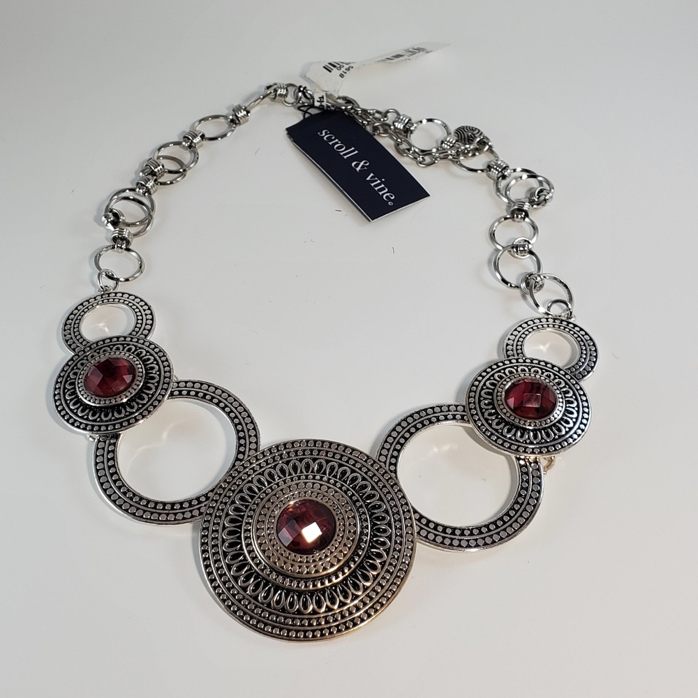 Scroll & Vine Statement Necklace